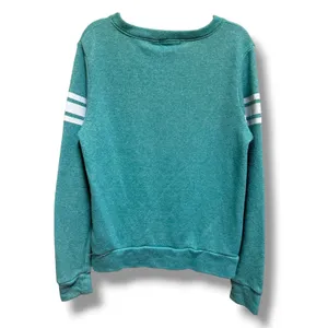 Delia's Whatevs 01 Varsity Graphic Sweatshirt Teal Blue Y2K Crewneck XS USA Made thumbnail 4