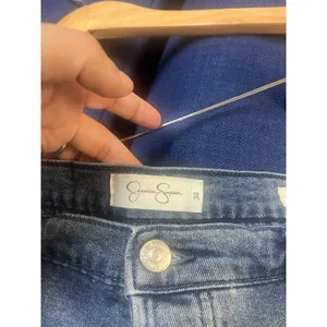 Jessica‎ Simpson Infinite High-Waist Cut Off Jean Shorts - Size 32 Knit Patch thumbnail 5