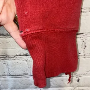 Step‎ Ahead Crimson OU Distressed V Neck Hoodie thumbnail 7