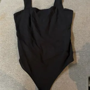ABERCROMBIE &FITCH Cotton Seamless Fabric Squareneck Bodysuit SIZE L thumbnail 2