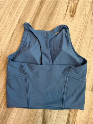 YPB Abercrombie High Neck Workout Tank Blue Small thumbnail 3