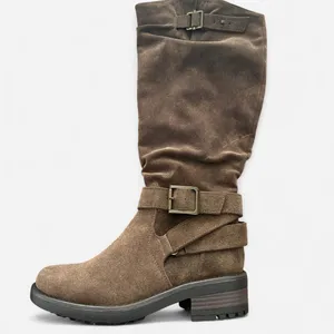 Brown suede like Slouchy y2k style Knee High Boots – Y2K Indie Cowgirl rave 6.5 thumbnail 3
