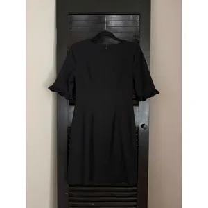 Karl Lagerfeld Paris Black Sheath Dress Pearl Sleeve Size 4 thumbnail 4