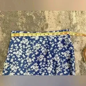 Women’s Floral Blue Allegra K Skirt thumbnail 7