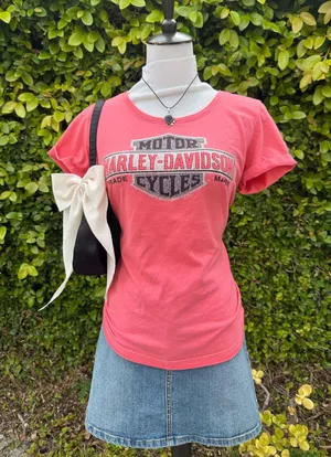 ✨Pink Harley Davidson sequins t-shirt  thumbnail 1