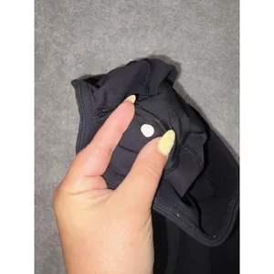 lululemon black mesh panels 4 cropped leggings capri thumbnail 3