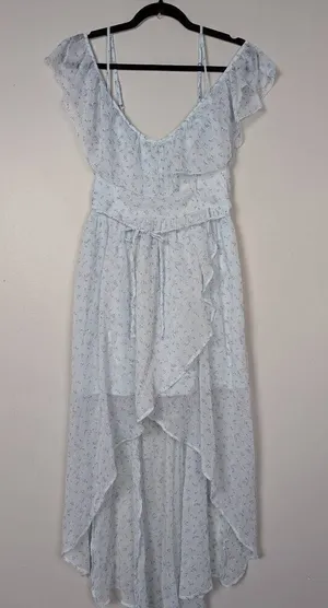 Abercrombie & Fitch floral asymmetrical tiered flowy dress Medium thumbnail 1