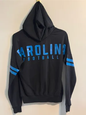 Carolina Panthers NFL Black Blue Football Hoodie Sweatshirt Women's Juniors thumbnail 4