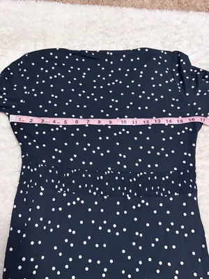 Esprit large Maternity & Nursing Navy Blue Polka Dot Midi Dress thumbnail 4