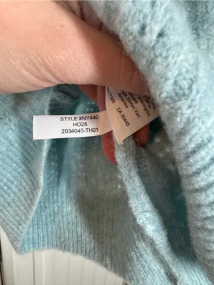 Madewell Cloudsoft Charm Stitch Hazel Sweater Tee xxs mint Blue Preppy juniper thumbnail 5