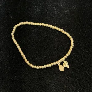 J&J Beaded Stretch‎ Bracelet OS Gold Crystal Butterfly Charm Logo Tag thumbnail 3
