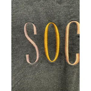 Wildfox Women's Blue Social Embroidered Sweatshirt Size‎ XL thumbnail 2