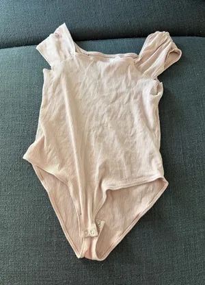 Maurice's Pink Ribbed Bodysuit thumbnail 1