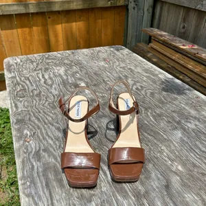 Emberly Platform Sandal by Steve‎ Madden brown size 11 thumbnail 2