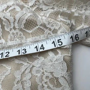 White Lace Mini Dress Mesh Illusion Sheer Small thumbnail 5