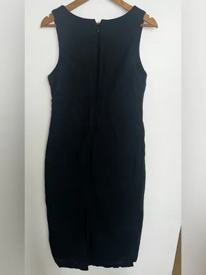 Abercrombie & Fitch Navy Square-Neck Midi Dress with Wide Straps thumbnail 3