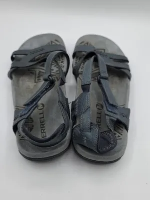 Merrell Womens Slate Blue Suede Leather Sling back Sandals Size 6 Performance thumbnail 4