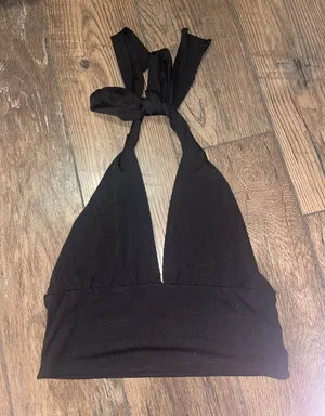 SheIn Black Halter Top thumbnail 1