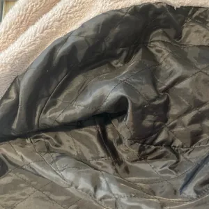 Vintage Blanc Noir Brown Leather Fur Full Zip Button Collar Bomber Jacket Large thumbnail 12