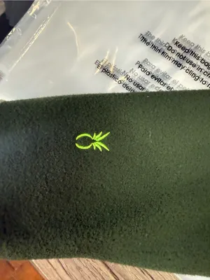 Dudley Stephens Green Vello Fleece Turtleneck Pullover Contrast Trim‎ size small thumbnail 5