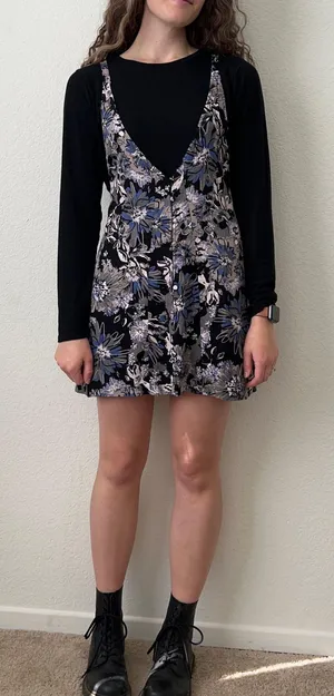 Free People Purple Floral Dress thumbnail 1