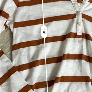Aerie long sleeve striped Henley top thumbnail 4