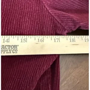 Match 8P Dress Cabernet Burgundy Corduroy Button Down Long Sleeve Vintage NEW thumbnail 7