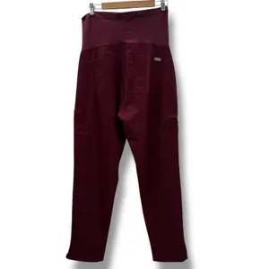 FIGS NWT Yola Maternity Skinny Scrub‎ Pants Small Burgundy Workwear thumbnail 2