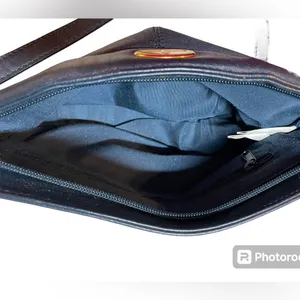 ETIENNE AIGNER Navy Leather Shoulder Bag Blue thumbnail 4