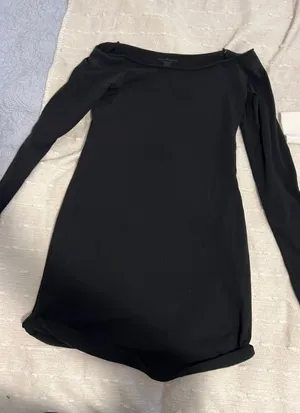 Brandy Melville short black dress off the shoulder thumbnail 1