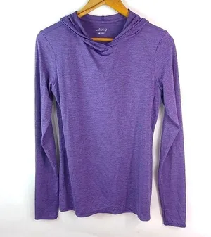 BCG M Purple Quick Dry Athletic Hoodie Top thumbnail 1