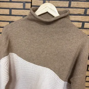 French Connection‎ Tan And White Turtle Neck Sweater Size Small thumbnail 3