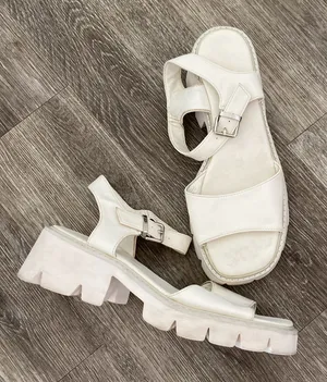 Dream Paris 90s y2k chunky white lug sole sandals 9 thumbnail 1