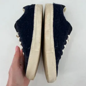 Common Projects Tournament Low Sneakers Womens 38‎ Navy Wool Leather Minimalist thumbnail 3