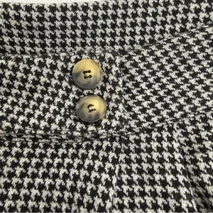 Free People Josie Houndstooth Wide Leg Pants Trousers Black White High Rise Boho thumbnail 8