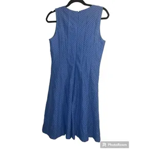✨Ann Taylor Blue Lines Holes Day Sz 6 Dress✨ thumbnail 7