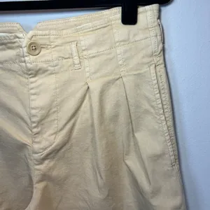 Maeve Anthropologie Remi Wide Leg Cropped Pants Beige High Waist Culottes Size 8 thumbnail 4