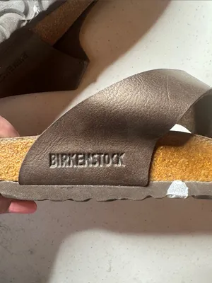 Birkenstock Gizeh Brown Birko-Flor Toe Post Sandals Sz 41 US10-10.5 Regular Wide thumbnail 11