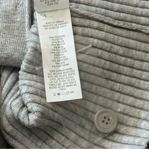 Aerie NWT Women’s Size S Heather Gray Gotta Jet! Ribbed Knit Button Polo Sweater thumbnail 10