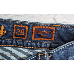Rock Revival Stephanie Bootcut Jeans Size 29 Flap Pocket Y2K Thick Stitch Blue thumbnail 11