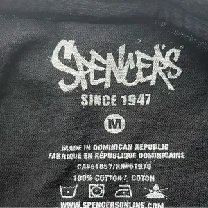 Spencers Skeloton Middle Finger Graphic Short Sleeve Tee Black Medium thumbnail 6