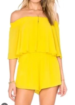 Show Me Your MuMu Sunny Yellow‎ Romper Size Small thumbnail 1