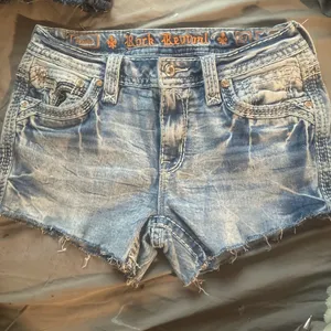 Rockin rival, distressed, and embroidered jeans thumbnail 1