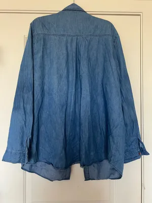 denim button down Blue Size 3X thumbnail 2