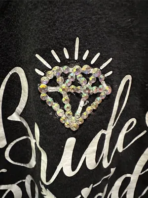 Comfort Colors Black 'Bride Squad' Graphic Tee - Women's Crewneck thumbnail 3