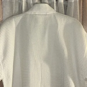 NWT Turquas Size L White Waffle Knit Robe thumbnail 12