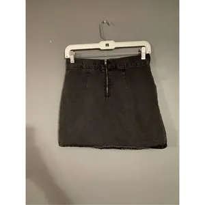 Forever 21 Black Denim Mini Skirt Size Small thumbnail 2