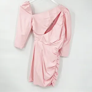 Atoir Perfect Places Cut‎ Out Asymmetrical Neck Mini Dress 2 Pink Coquette thumbnail 2