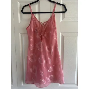 Morgan Taylor Intimates Small Pink Heart Night‎ Semi Sheer Slip Dress Lingerie thumbnail 4