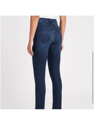 Mother High Waisted Looker Ankle Fray Jeans in Last Call thumbnail 2